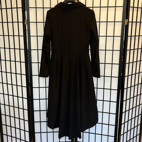 CITY IN LEFT NWT size medium lined high low light weight coat jacket goth black - Picture 3 of 7